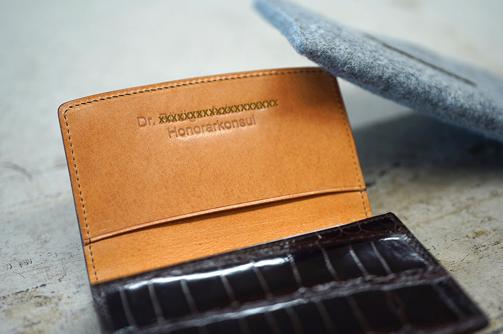 Business Cardcase Alligator mocca